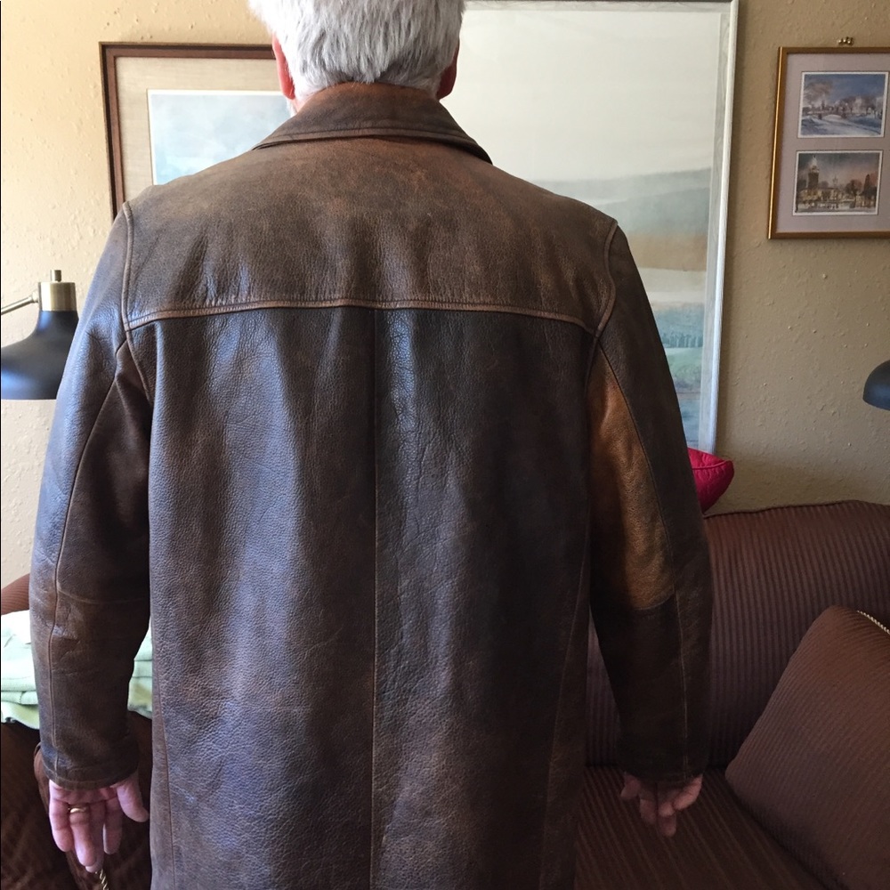 Heavy GORGEOUS leather coat. No offers, sorry.